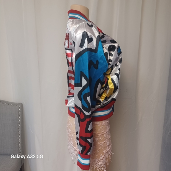 MEMBERS ONLY SIZE S Colorful Graphic Women's Jacket - Picture 8 of 16